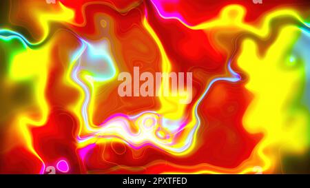 Abstract neon wave. Computer generated 3d render Stock Photo