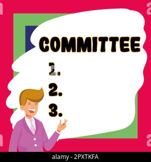 Text caption presenting Committee, Business showcase Group of people appointed for a specific function Company teamwork Stock Photo