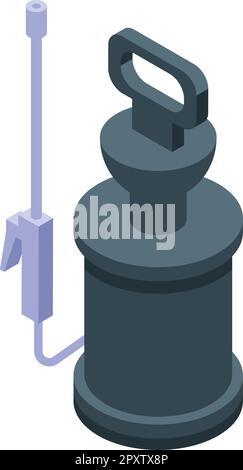 Garden pesticide sprayer icon isometric vector. Chemical pressure. Insect tool Stock Vector
