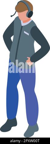 Racing team man icon isometric vector. Race car. Auto worker Stock ...
