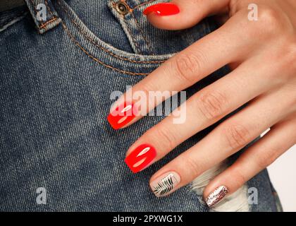 Beautiful Female Hands Long Nails Bright Stock Photo 2311514479 |  Shutterstock