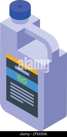 Pesticide canister icon isometric vector. Chemical garden. Farm pest Stock Vector