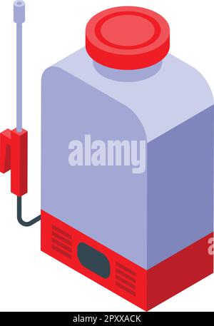 Tank hose icon isometric vector. Chemical spray. Farm pest Stock Vector