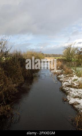 Leighton Beck flowing through  Arnside Moss Arnside Westmorland and Furness England Stock Photo