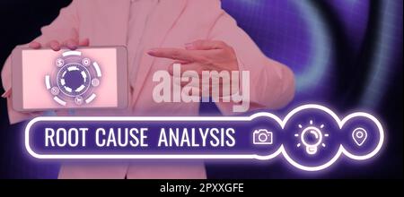 Writing displaying text Root Cause Analysis, Business approach Method of Problem Solving Identify Fault or Problem Stock Photo