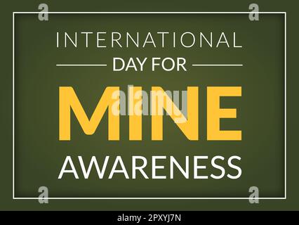 International Mine Awareness Day on April 04 Illustration with Do Not Step on Landmines for Web Banner in Flat Cartoon Hand Drawn Templates Stock Photo