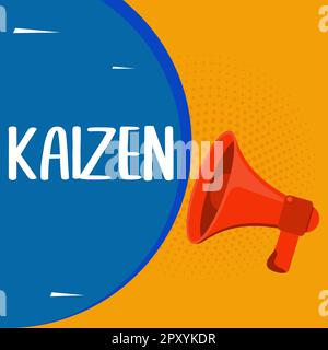 Sign displaying Kaizen, Internet Concept a Japanese business philosophy of improvement of working practices Stock Photo