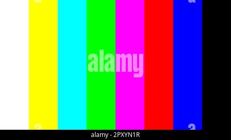 colour bars are a television test pattern Stock Photo
