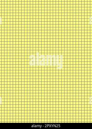 black colour graph paper over yellow useful as a background Stock Photo