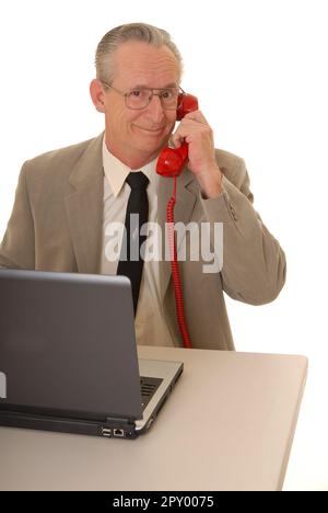 Senior businessman with a rather interesting expression Stock Photo