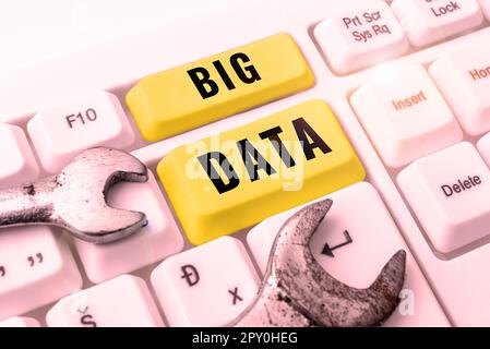 Sign displaying Big Data, Word for sets that so complex that traditional software cant deal with them Stock Photo