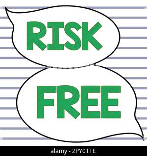 Inspiration showing sign Risk Free, Business approach used to describe something that does not involve any danger Stock Photo