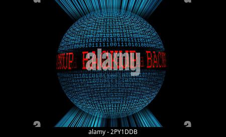 Back up binary data sphere concept Stock Photo