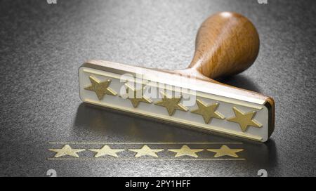 5 star Rubber stamp Stock Photo - Alamy