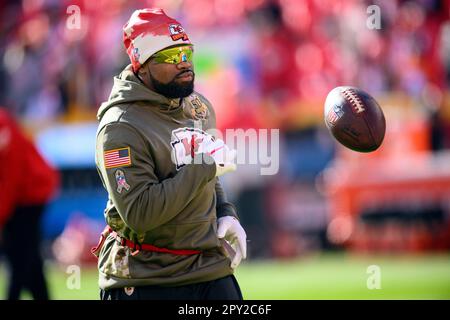 FILE Kansas City Chiefs running back Clyde Edwards Helaire wears