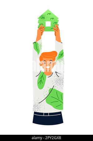 Eco friendly person Stock Vector