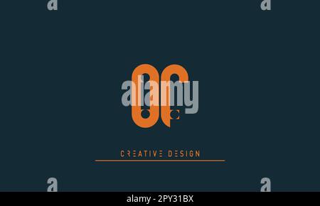 Alphabet letters Modern Creative logo OF , FO Stock Vector