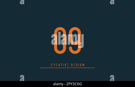 Alphabet letters Modern Creative logo OG , GO Stock Vector