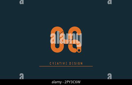 Alphabet letters Modern Creative logo OG , GO Stock Vector
