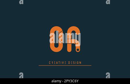 Alphabet letters Modern Creative logo OF , FO Stock Vector