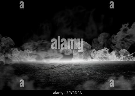 Display free space next to the burning smoke Stock Photo