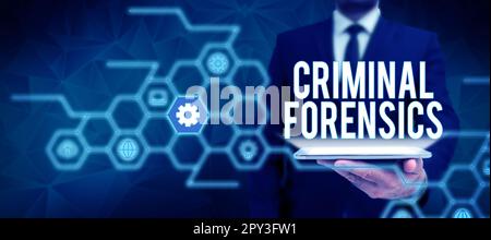 Conceptual caption Criminal Forensics, Business idea Federal Offense actions Illegal Activities punishable by Law Stock Photo
