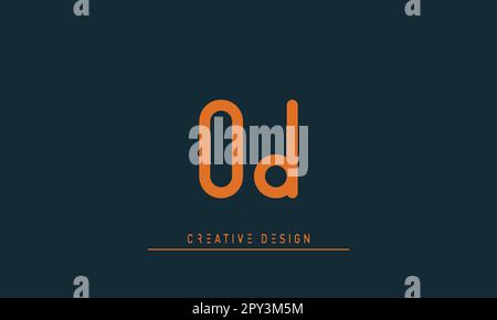 Alphabet letters Modern Creative logo OD , DO Stock Vector