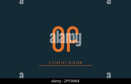 Alphabet letters Modern Creative logo OF , FO Stock Vector