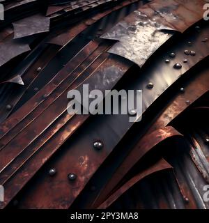 Rusty metal plates 3D illustration digital design background Stock Photo