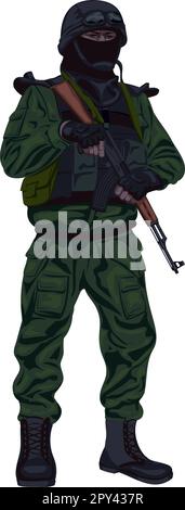 soldier standing with rifle Stock Vector Image & Art - Alamy