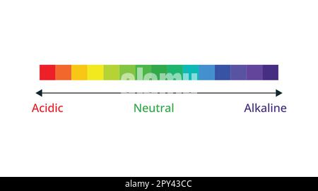 Colorful Ph Test Strip Symbol. Vector Illustration. Stock Vector