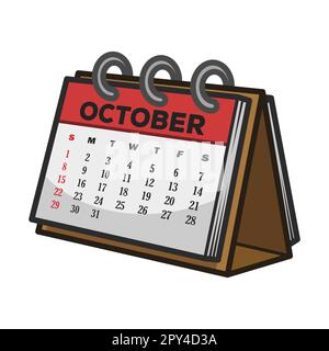 Happy Halloween October Calendar. Halloween Icon Vector Illustration Stock Vector