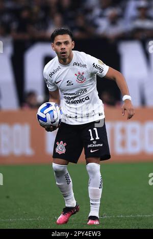 SÃO PAULO, SP - 02.05.2018: CORINTHIANS X INDEPENDIENTE - Silvio Romero do  Independiente is playing for Corinthians FC during a match between  Corinthians and Club Atlético Independiente (Argentina), which is valid for