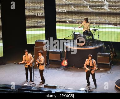 May 2, 2023, Virginia Beach, Virginia, USA: RAIN brings the Beatles music alive for the folks at the Sandler Center in Virginia Beach, Virginia 2 May 2023..Â© Jeff Moore (Credit Image: © Jeff Moore/ZUMA Press Wire) EDITORIAL USAGE ONLY! Not for Commercial USAGE! Stock Photo