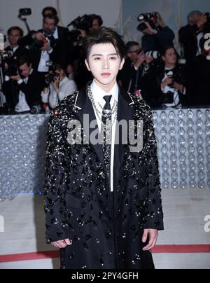 Cai Xukun attends The Metropolitan Museum of Art's Costume Institute  benefit gala celebrating the opening of the Karl Lagerfeld: A Line of  Beauty exhibition on Monday, May 1, 2023, in New York. (