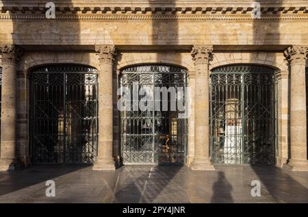 Sunny exterior view of the Degollado Theater at Mexico Stock Photo