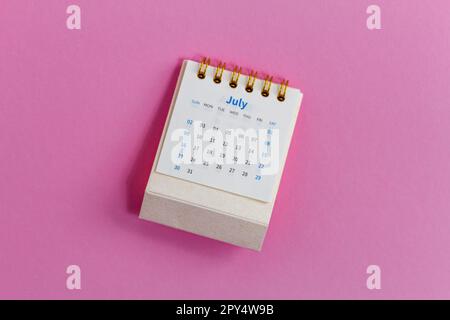 Calendar for July 2023 for planning your time Stock Photo