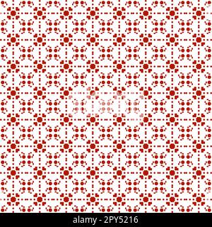 seamless pattern of small red dots on a clean white background Stock Photo