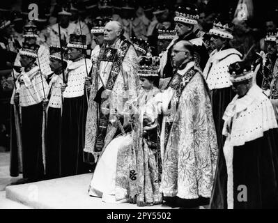 King Charles III, wearing St Edward's Crown, during his coronation ...