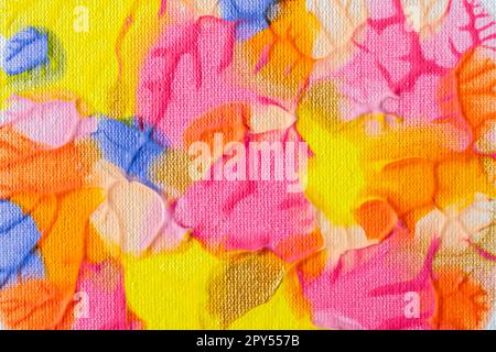 Acrylic abstract painting background. Pastel colors with gold Stock Photo