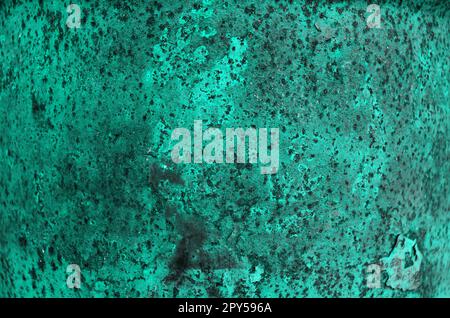 Blue green background. abstract background. Toned rough metal surface texture. Stock Photo