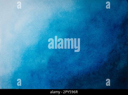 Blue gradient abstract watercolor background for texture backgrounds and web banners design Stock Photo