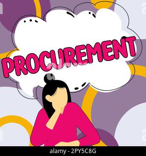 Purchasing Program Sign Hand writing sign Procurement, Internet Concept Procuring Purchase of ...
