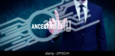 Inspiration showing sign Ancestry. Business idea the history or developmental process of a phenomenon object idea or style Stock Photo