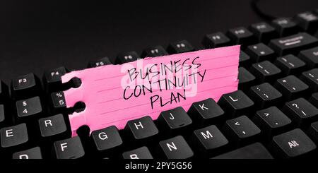 Inspiration showing sign Business Continuity Plan. Business idea creating systems prevention deal potential threats Stock Photo