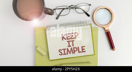 Handwriting text Simplify. Concept meaning make something simpler or easier  to do or understand unravel Stock Photo - Alamy