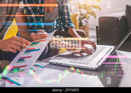 People work together in a modern office as teamwork and partner Stock Photo