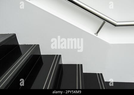 Black marble stairs Stock Photo