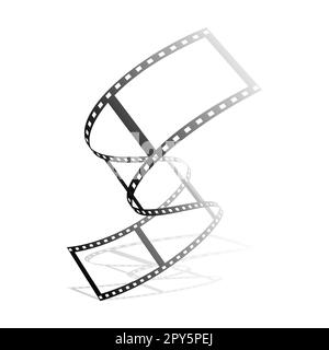 Filming With Ribbons Movie film ribbon. Narrow strip of 35 mm tape. Classic film for cameras ...