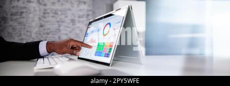 Data Analyst Using Data Analytics KPI Stock Photo